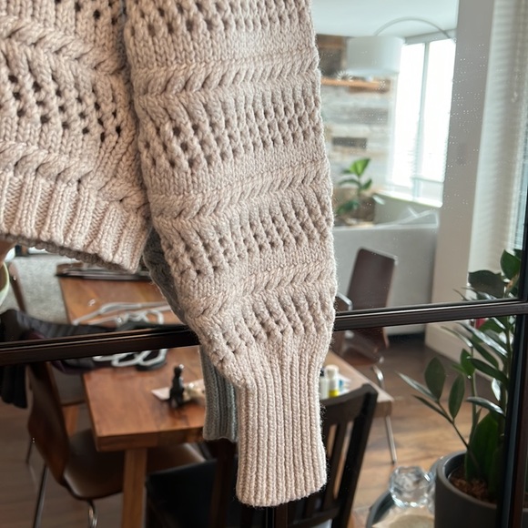 Merino wool cropped grey sweater, xs Wilfred - Picture 4 of 7